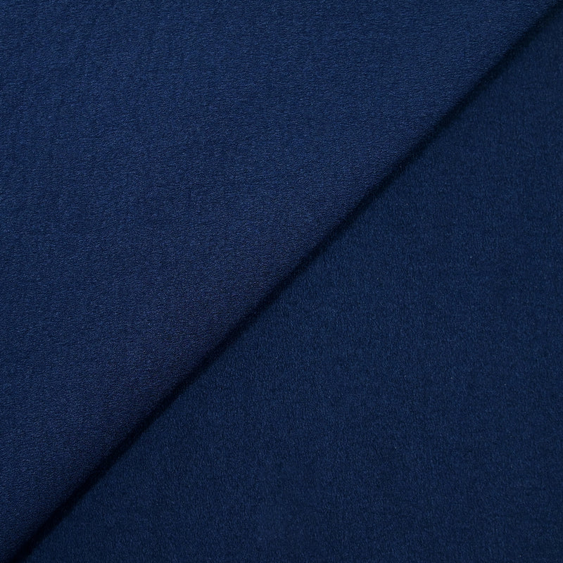 Crêpe towards satin polyester navy blue