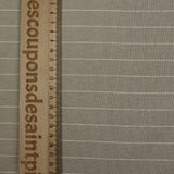 Jersey de coton rayé blanc fond gris taupe