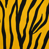 Cotton satin Elastane printed tigers mustard background