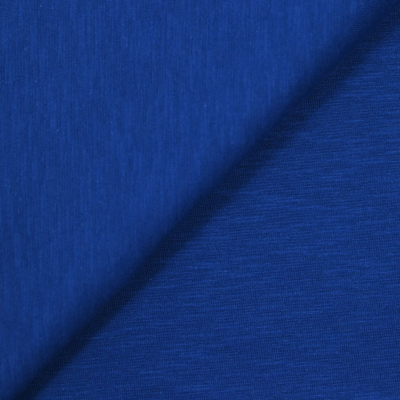 Jersey de coton flammé bleu atlantique