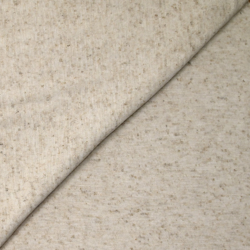 Jersey de coton moucheté beige
