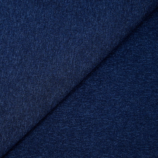 Maille fine polyester bleu jean