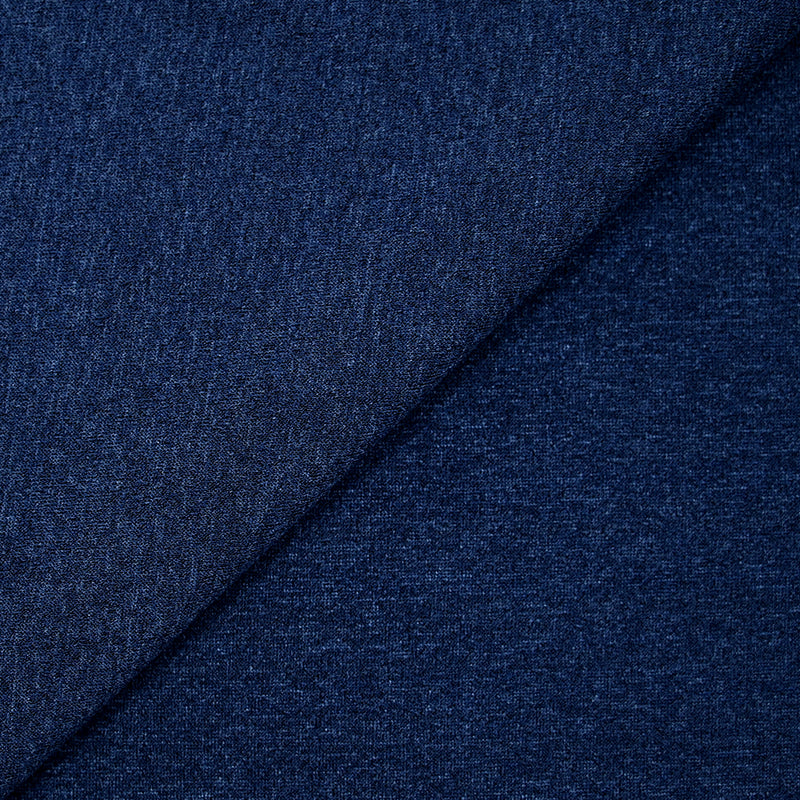 Maille fine polyester bleu jean