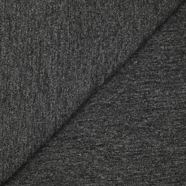 Maille fine polyester gris chiné
