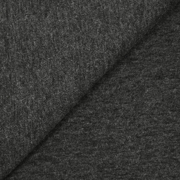Maille polyester grattée gris chiné