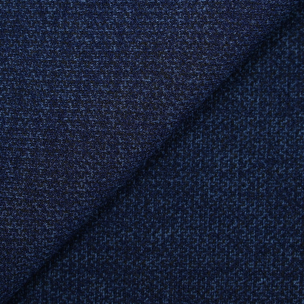 Maille polyester Lucas chiné bleu marine