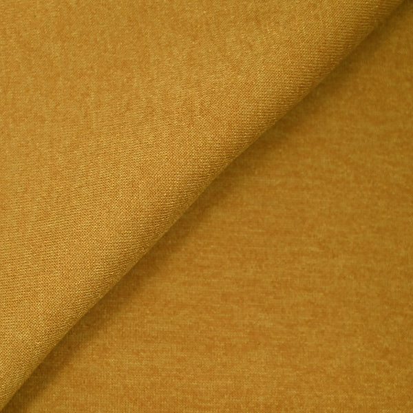 Maille polyester moutarde envers contrecollé