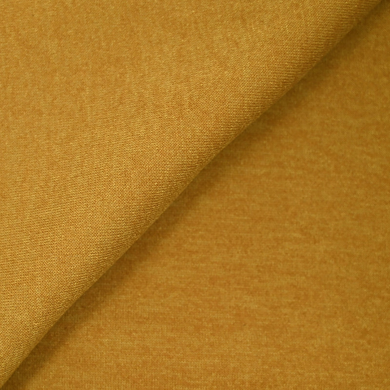 Maille polyester moutarde envers contrecollé
