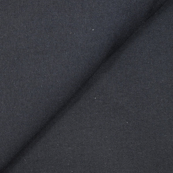 Molleton de coton élasthanne doux bleu nuit intense