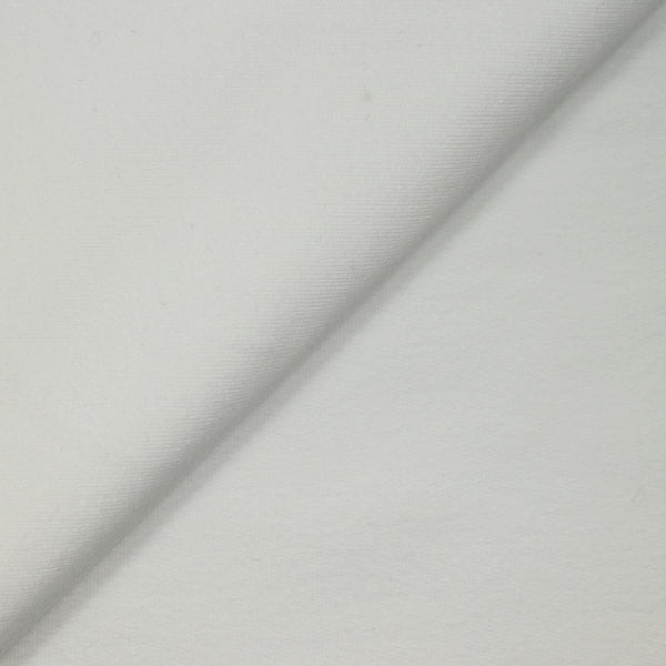 Molleton de coton élasthanne french terry blanc