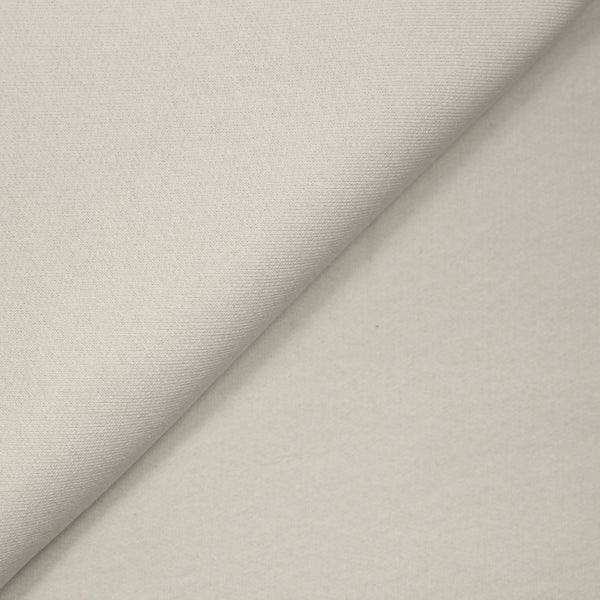 Molleton de coton élasthanne french terry crème