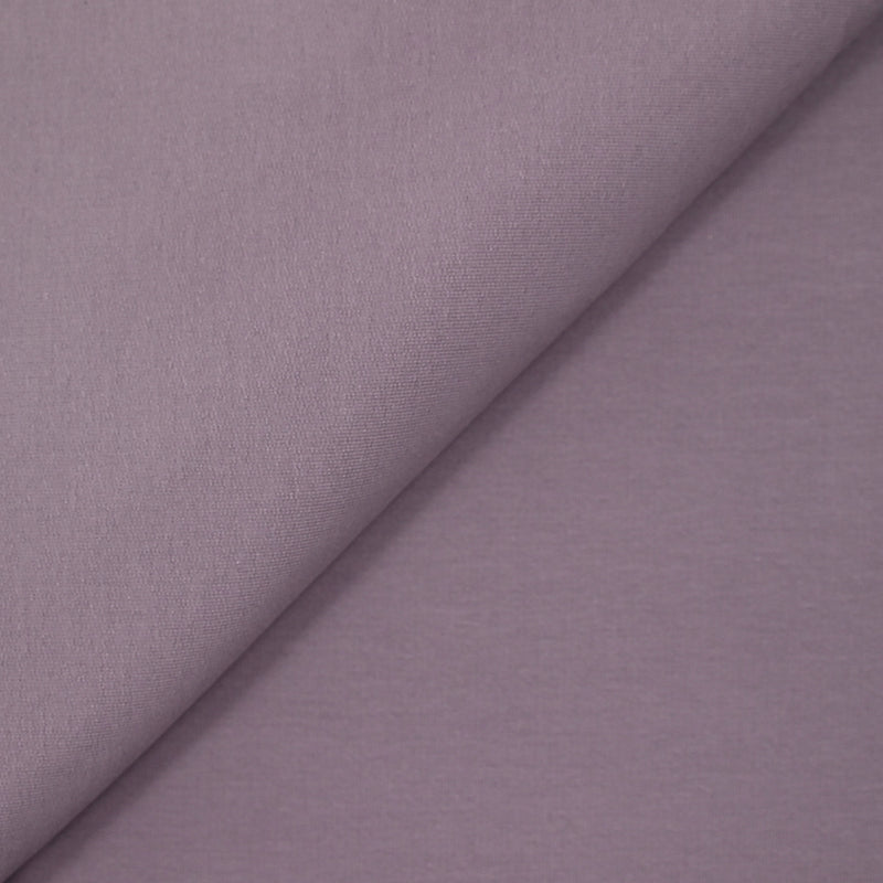 Molleton de coton french terry doux mauve antique