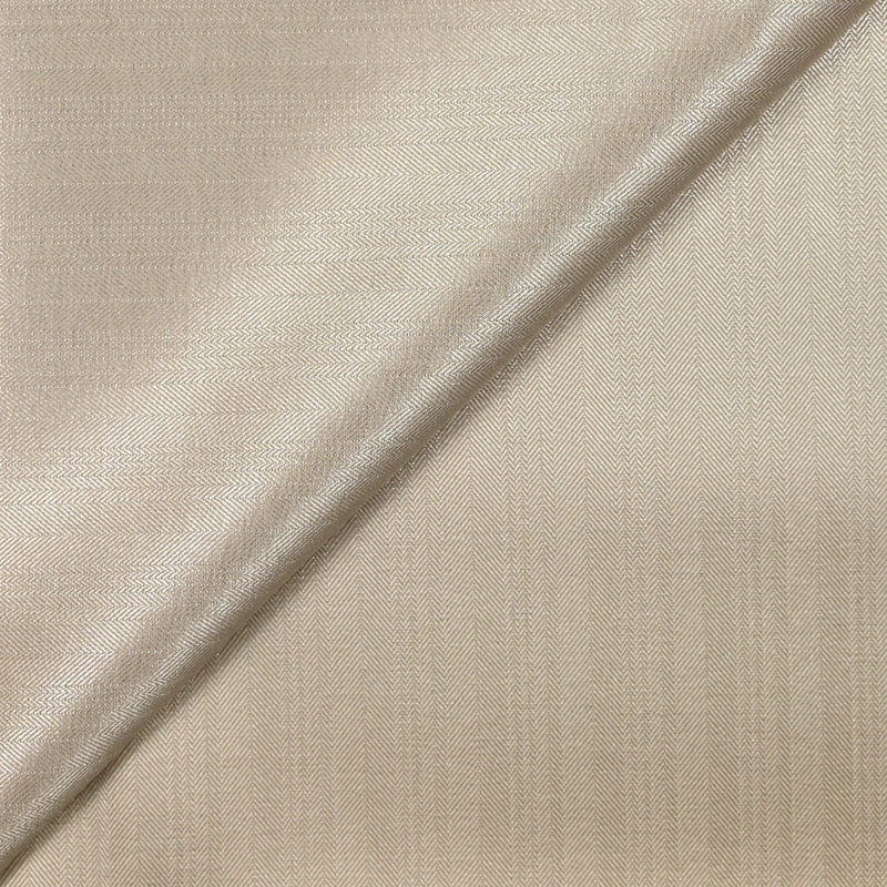 Satin de polyester chevrons écru