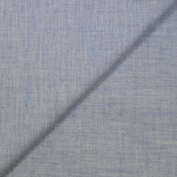 Sergé de coton chiné bleu clair