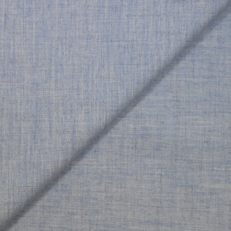 Sergé de coton chiné bleu clair