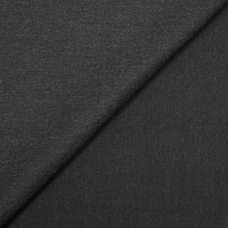 Sergé fin polyviscose noir