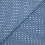 Toile polyester stretch à pois floqués