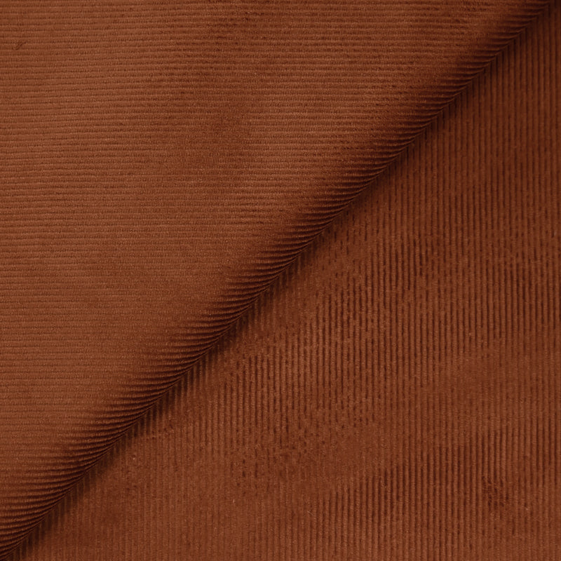 Velours côtelé 100% coton 2 mm cannelle brûlée
