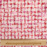 Tweed de polyester Capucine rose