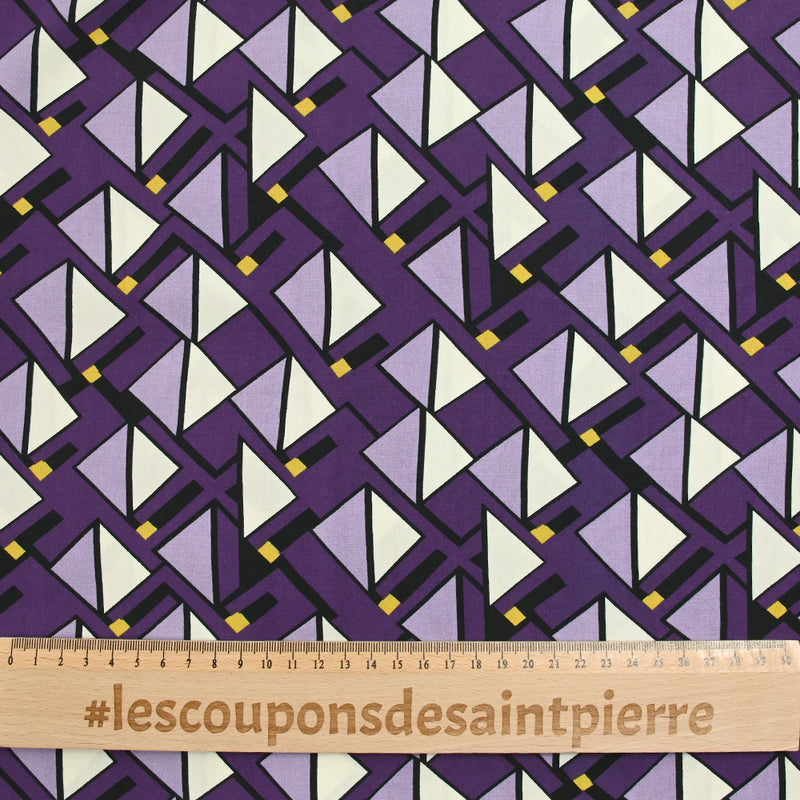 Printed viscose abstract purple background