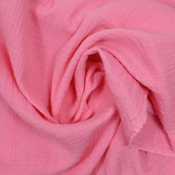 Doble gasa en algodón rosa Malabar