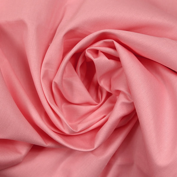 Popeline de coton rose flamant