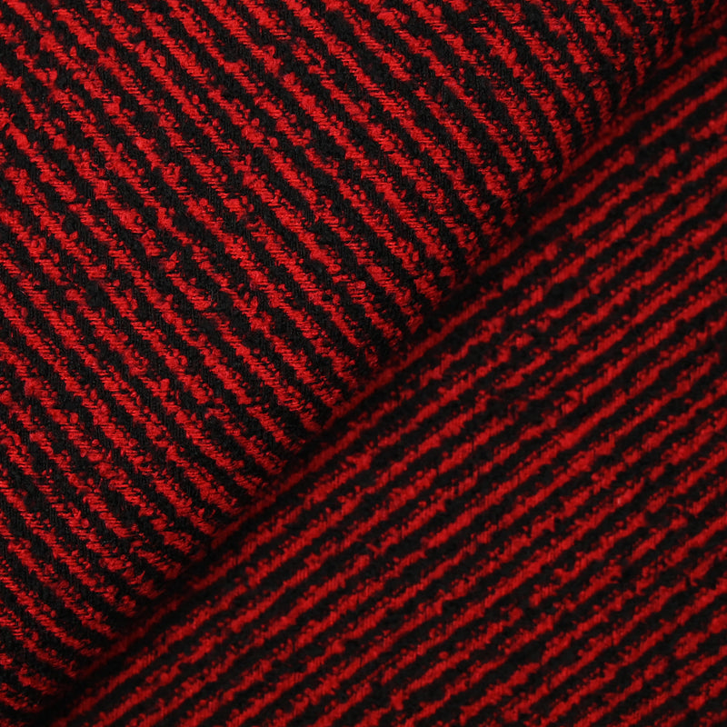 Red and black wool mixed wool