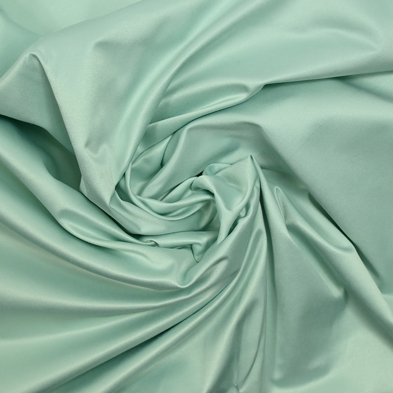 Water green polycoton satin