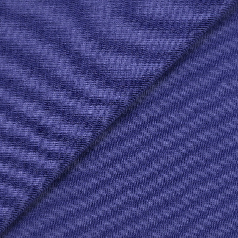 Jersey de algodón orgánico de índigo azul