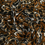 Twill de viscose imprimé Saturne marron