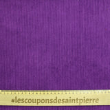 Velours polyester côtelé violet