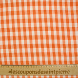 Polyviscose à carreaux Estelle fond orange