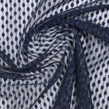 Maille ajourée fine à pois bleu marine