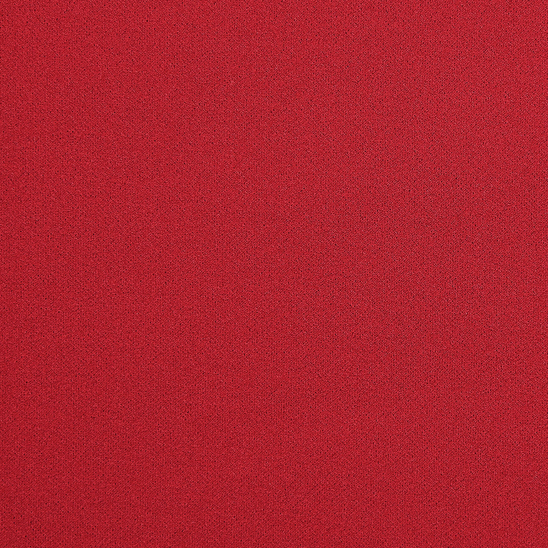 Crêpe de polyester envers jersey rouge
