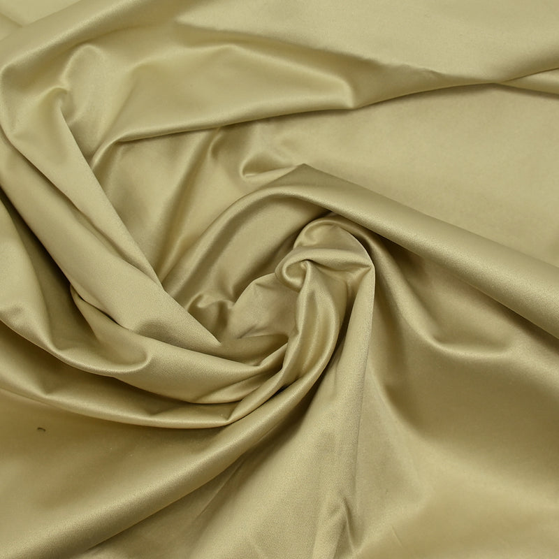 Beige elastane policoton satinado