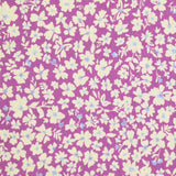 Viscose imprimée fleurs bohèmes fond violet