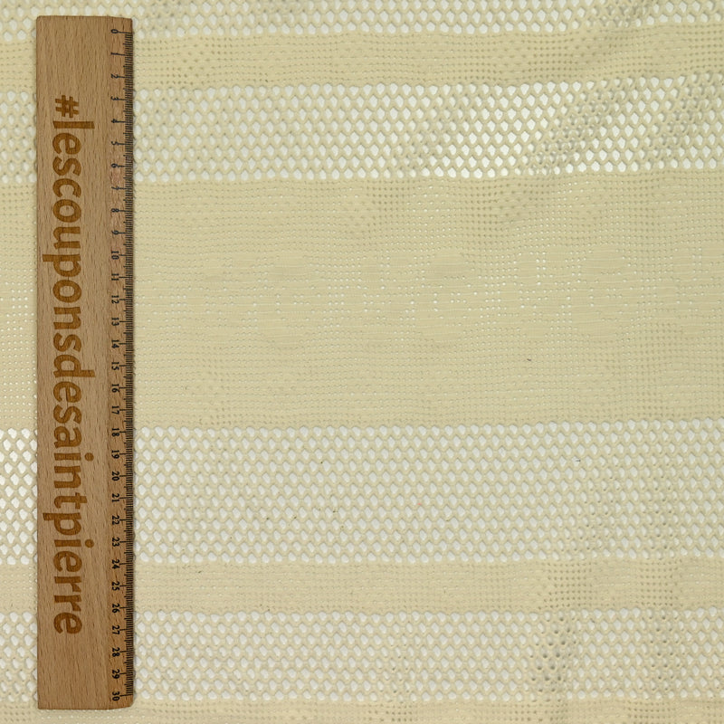 Dentelle résille polyester Emily beige clair