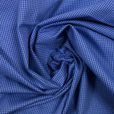 Coton à carreaux ciel et indigo