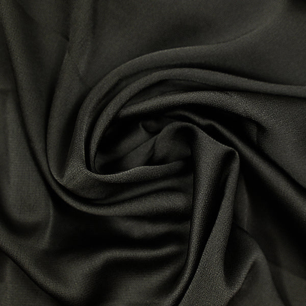 Crêpe satin de polyester kaki foncé