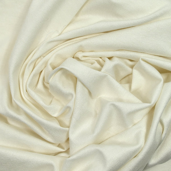 Jersey de coton fin blanc cassé