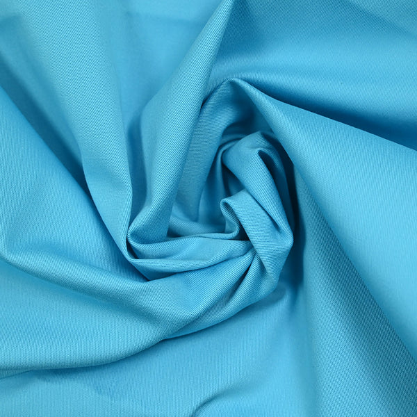 Sergé de Coton élasthanne bleu clair