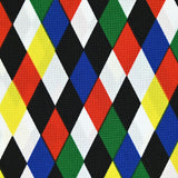 Tissu carnaval polyester arlequin multicolore