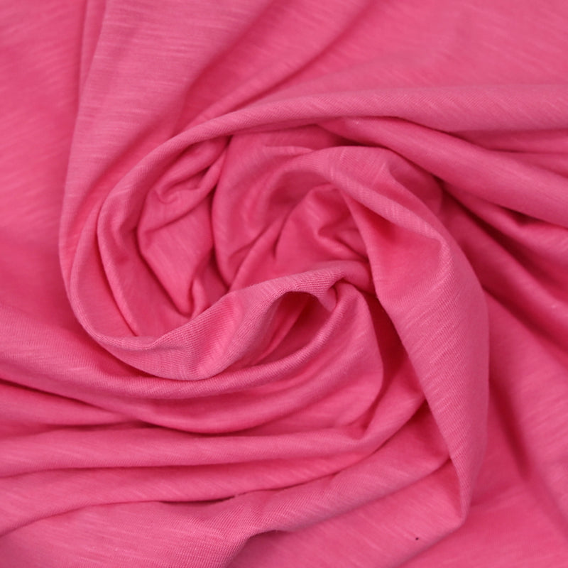 Jersey de coton flammé rose