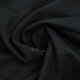 Molleton de coton lurex french terry doux noir