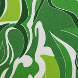 Cotton satin elastane printed foam green background