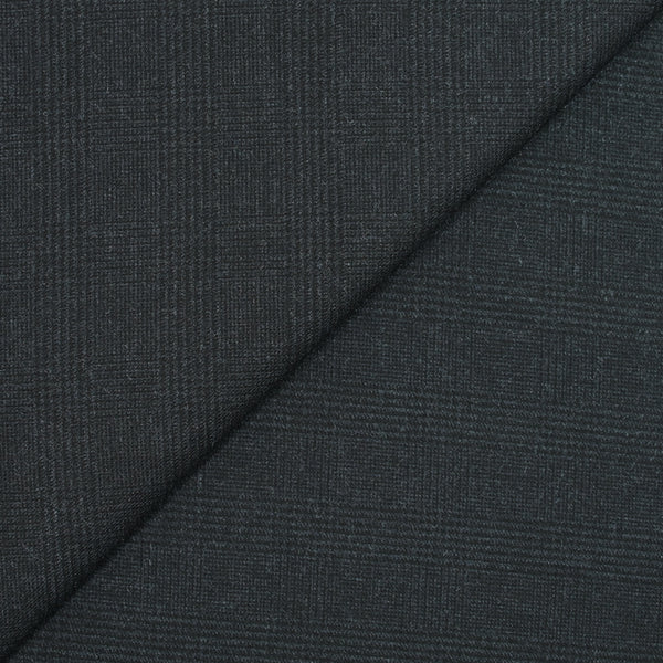 Tissu tailleur de polyviscose irisé élasthanne princes de galles bleu et noir