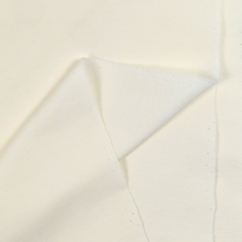 Jersey french terry coton Bio blanc cassé