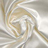 Twill satiné en polyester ivoire