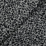 Maille fine polyviscose léopard gris et noir