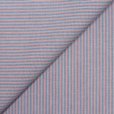 Blue, pink and white striped cotton